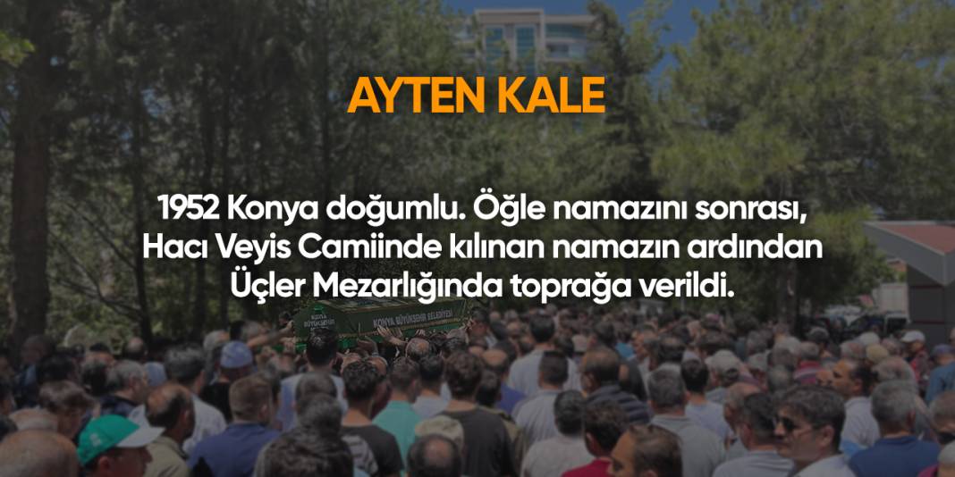 Konya'da bugün vefat edenler | 27 Eylül 2025 9